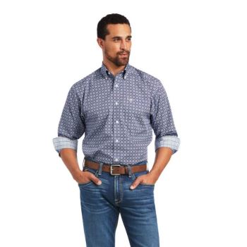 Ariat Wrinkle Free Ernest Klasické Fit Shirt Námornícka Modrá Modre | 2MTziQUQ