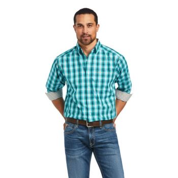 Ariat Wrinkle Free Hank Klasické Fit Shirt Bachelor Button | vr6K57mm